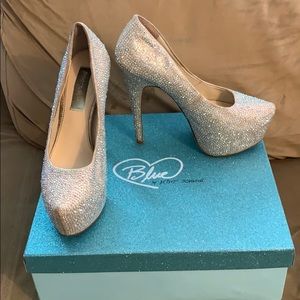 Blue by Betsey Johnson Bridal Rhinestone Pumps